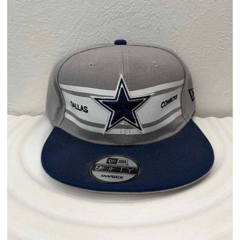 New Era 9FIFTY Dallas Cowboys NFL‎ Vintage Snapback Hat Gray Blue OSFM